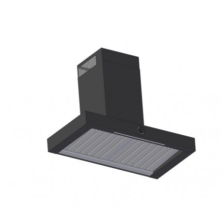AIRFORCE Vis Boxy AN/A/90 90cm Μαύρο Απορροφητήρας Εντοιχιζόμενος Τζάκι